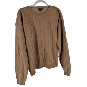 J.Crew Mens XL Lambswool Pullover Tan Sweater Neutral Minimal Preppy Classic